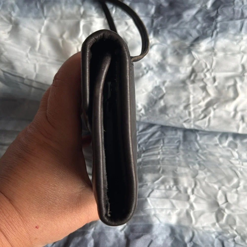 Coach Vintage Black Swing Wallet - 4843 Crossbody Leather Bag - Picture 4 of 11